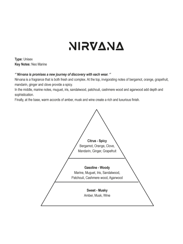 Nirvana Exclusive Extrait De Parfum Unisex 100 ml Nirvana Exclusive Extrait De Parfum Unisex 100 ml